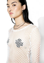 Load image into Gallery viewer, Mesh Fishnet Long Sleeve Sheer Top