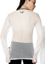Load image into Gallery viewer, Mesh Fishnet Long Sleeve Sheer Top