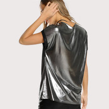 Load image into Gallery viewer, "Roll Cut" Shiny Silver Tee