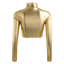 Load image into Gallery viewer, Holographic Turtleneck Top