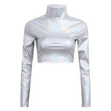 Load image into Gallery viewer, Holographic Turtleneck Top