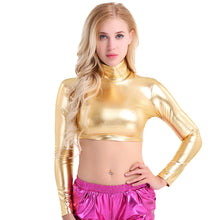 Load image into Gallery viewer, Holographic Turtleneck Top