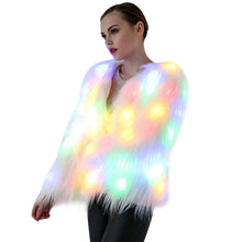 Load image into Gallery viewer, "Jingle Bells" LED Faux Fur Coat