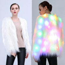 Load image into Gallery viewer, "Jingle Bells" LED Faux Fur Coat