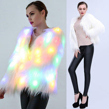 Load image into Gallery viewer, "Jingle Bells" LED Faux Fur Coat