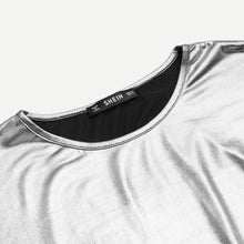 Load image into Gallery viewer, "Roll Cut" Shiny Silver Tee