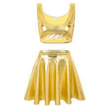 Load image into Gallery viewer, "Metallic Dolly" Tank & Skirt Set