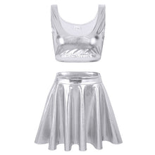 Load image into Gallery viewer, "Metallic Dolly" Tank & Skirt Set