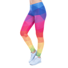 Load image into Gallery viewer, Colorful Rainbow Triangle Leggings