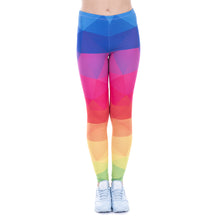 Load image into Gallery viewer, Colorful Rainbow Triangle Leggings