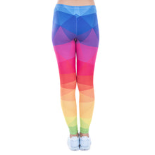 Load image into Gallery viewer, Colorful Rainbow Triangle Leggings