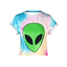 Load image into Gallery viewer, "Alien BB" Tie Dye Crop