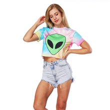 Load image into Gallery viewer, "Alien BB" Tie Dye Crop