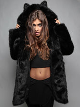 Load image into Gallery viewer, "Cute Ears" Faux Fur Hoodie