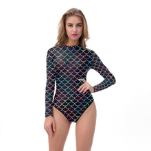 Load image into Gallery viewer, "Purple Mermaid" Bodysuit/Swimsuit