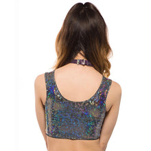 Load image into Gallery viewer, "Holographic Lace" Crop Top