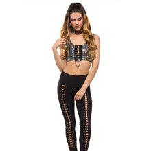 Load image into Gallery viewer, "Holographic Lace" Crop Top