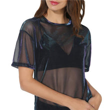 Load image into Gallery viewer, Shiny Mesh Tee