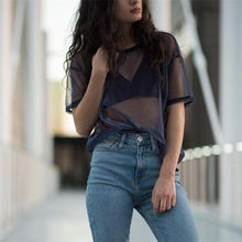 Load image into Gallery viewer, Shiny Mesh Tee