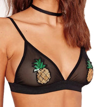 Load image into Gallery viewer, &quot;Shiny Pineapple&quot; Mesh Bralette