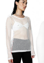 Load image into Gallery viewer, Mesh Fishnet Long Sleeve Sheer Top
