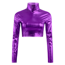Load image into Gallery viewer, Holographic Turtleneck Top