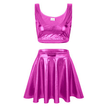 Load image into Gallery viewer, &quot;Metallic Dolly&quot; Tank &amp; Skirt Set