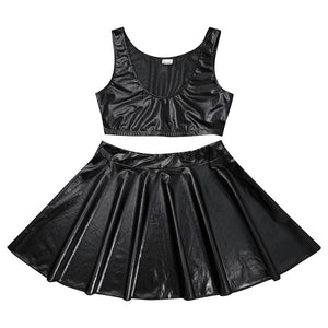 "Metallic Dolly" Tank & Skirt Set