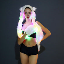 Load image into Gallery viewer, Light-Up Faux Fur Hood w/ Paws
