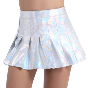 "Holographic Top & Skirt" Set