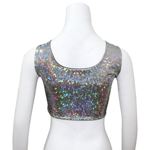 "Holographic Lace" Crop Top